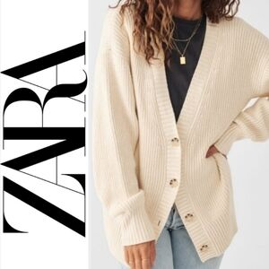 Like New! Zara Chunky Knit Cardigan Sweater
